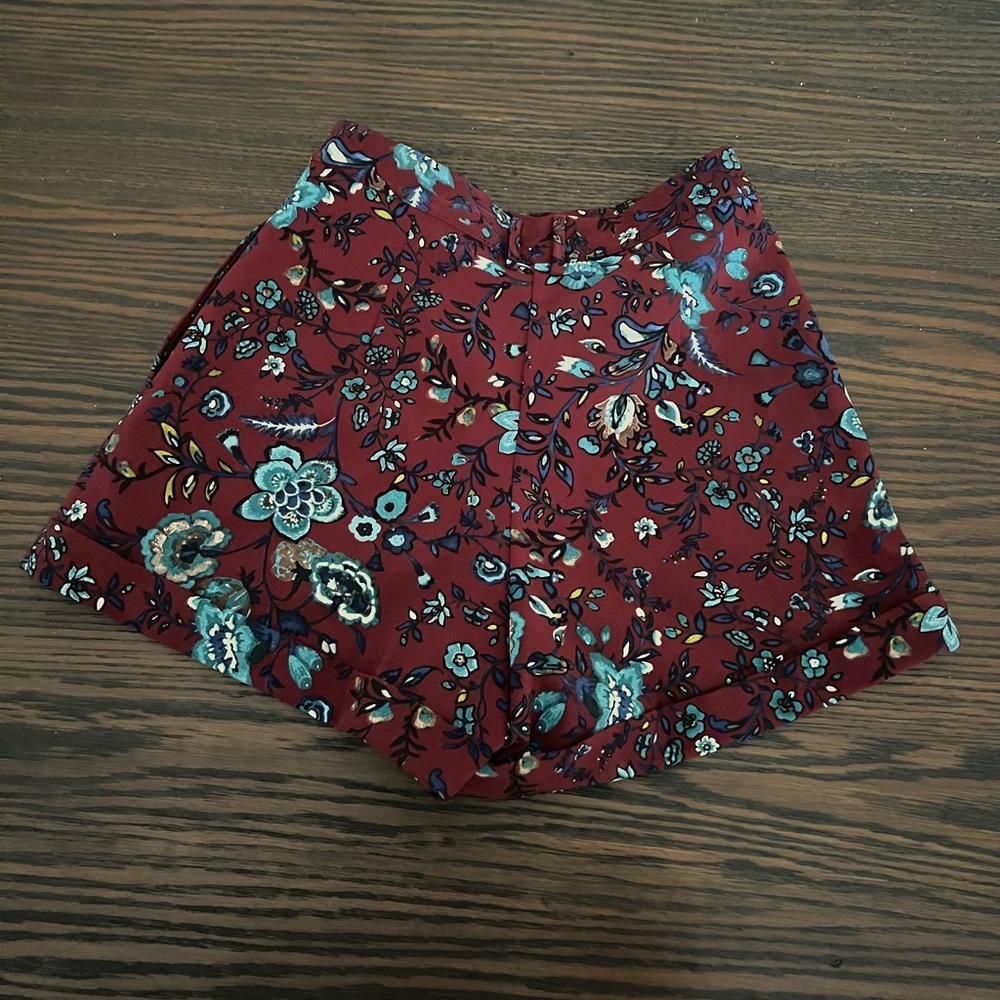 Topshop Maroon Shorts